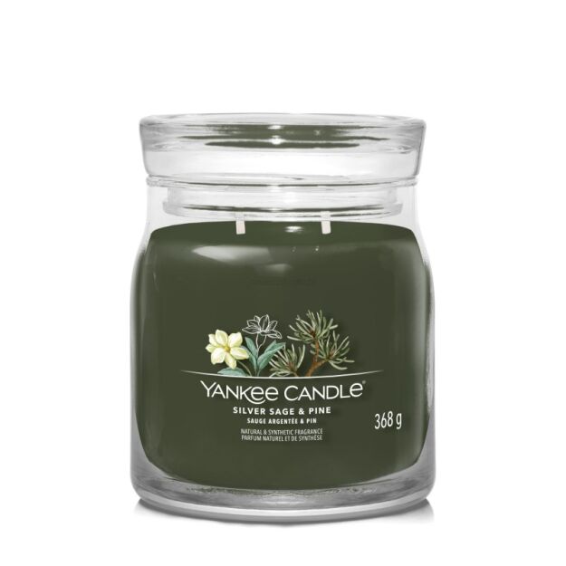 Silver Sage & Pine - Yankee Candle - średnia świeca zapachowa