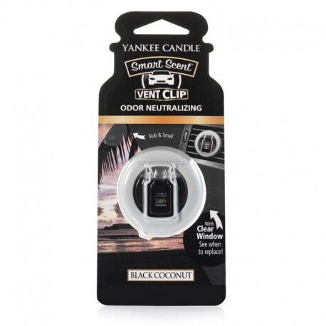 Yankee Candle - Black Coconut - zapach samochodowy car jar vent clip