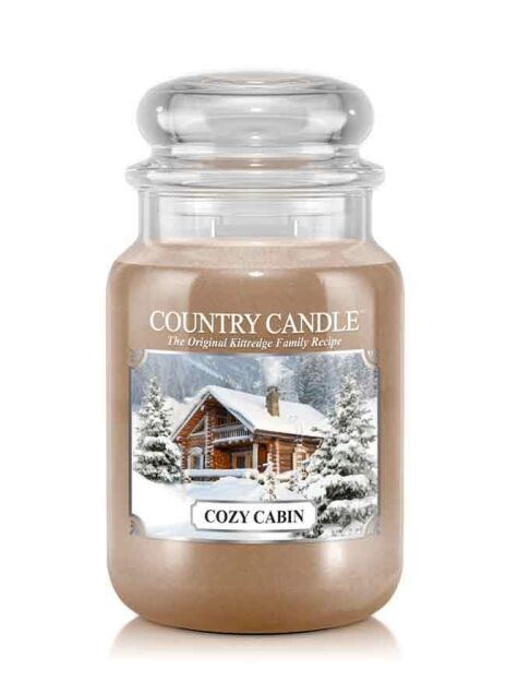 Country Candle - Cozy Cabin - Duży słoik (652g) 2 knoty