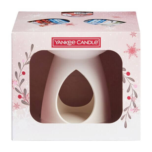 Zestaw prezentowy - Snow Globe Wonderland - Yankee Candle - 3 x wosk zapachowy + kominek
