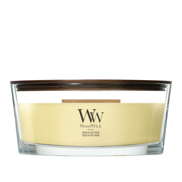 WoodWick Yuzu & Vetiver świeca zapachowa elipsa 453 g