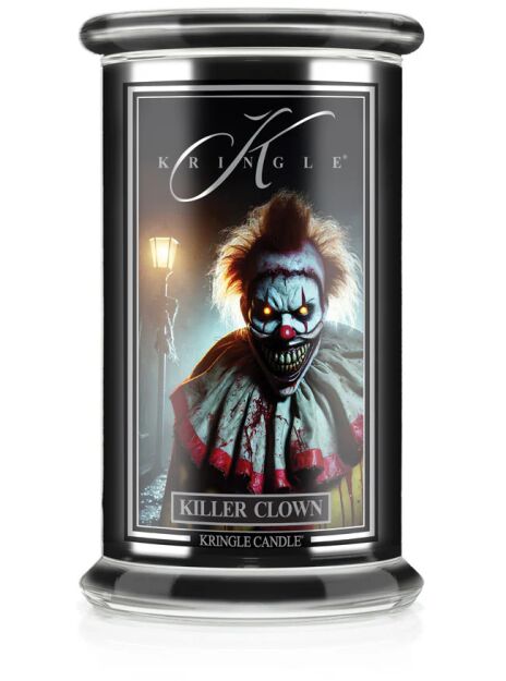 Killer Clown - Kringle Candle - duża świeca z dwoma knotami (624g) - seria Halloween