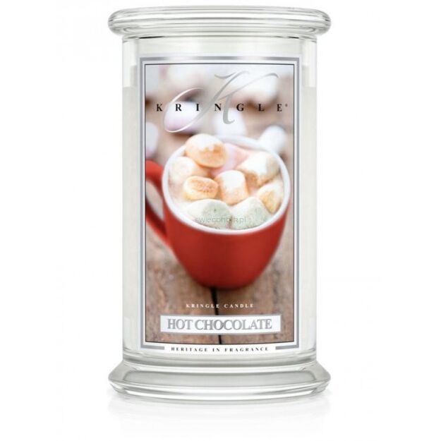 Duża świeca zapachowa Hot Chocolate – Kringle Candle | 624 g | 2 knoty