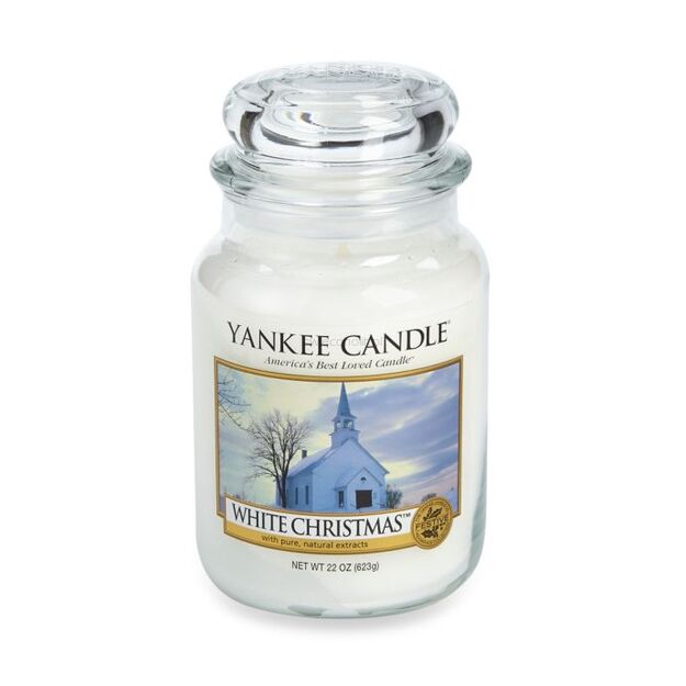 White Christmas Yankee Candle - Duża świeca zapachowa