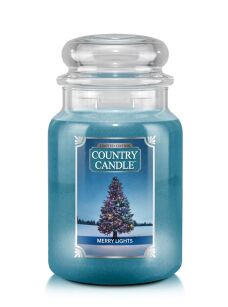 Merry Lights - Country Candle - duża świeca zapachowa z dwoma knotami (737g)