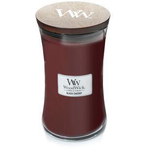 Black Cherry - WoodWick - duża świeca zapachowa z drewnianym knotem