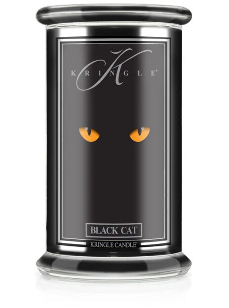 Black Cat - Kringle Candle - duża świeca z dwoma knotami (624g) - seria Halloween