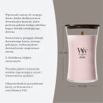WoodWick Rose Blush duża świeca zapachowa 610 g - 2