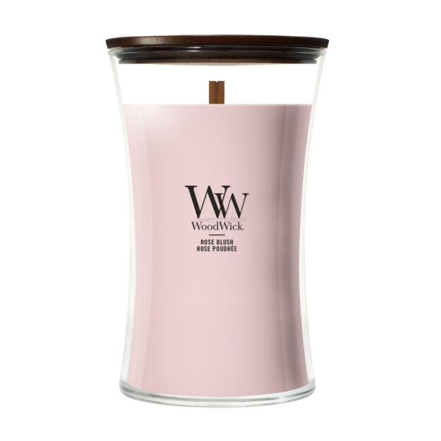 WoodWick Rose Blush duża świeca zapachowa 610 g