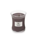 Suede & Sandalwood - Woodwick - średnia świeca zapachowa  z drewnianym knotem - 3
