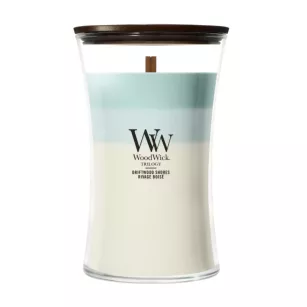 WoodWick Driftwood Shores - duża świeca zapachowa Trilogy 610g