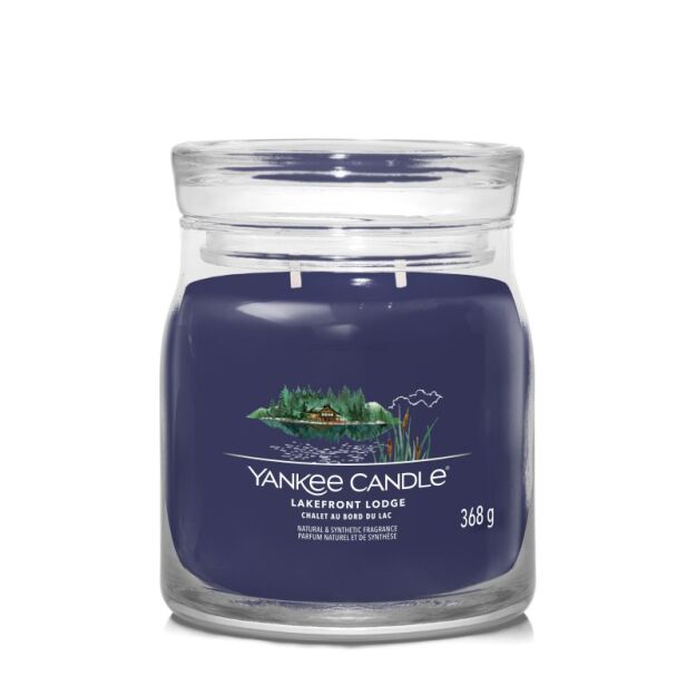 Lakefront Lodge - Yankee Candle Signature - średnia świeca z dwoma knotami