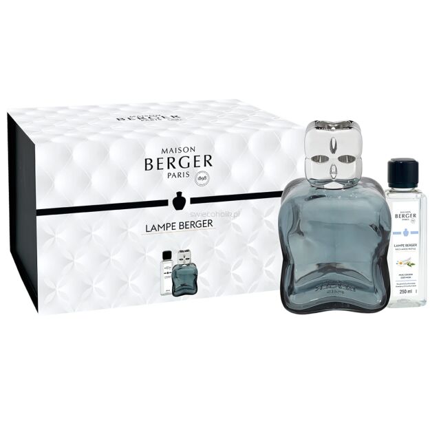 Zestaw prezentowy - Maison Berger - lampa katalityczna Cosy Blue + esencja Cosy Musk 250 ml