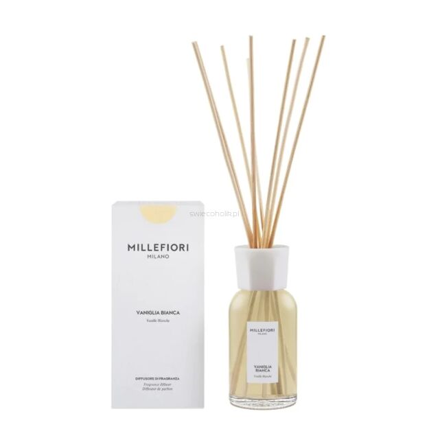 Millefiori Milano Vaniglia Bianca - dyfuzor zapachowy z patyczkami 250 ml