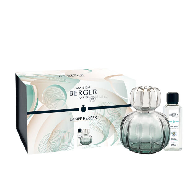 Zestaw prezentowy - Maison Berger - lampa katalityczna Corali zielona + esencja Celestial Aqua 250 ml