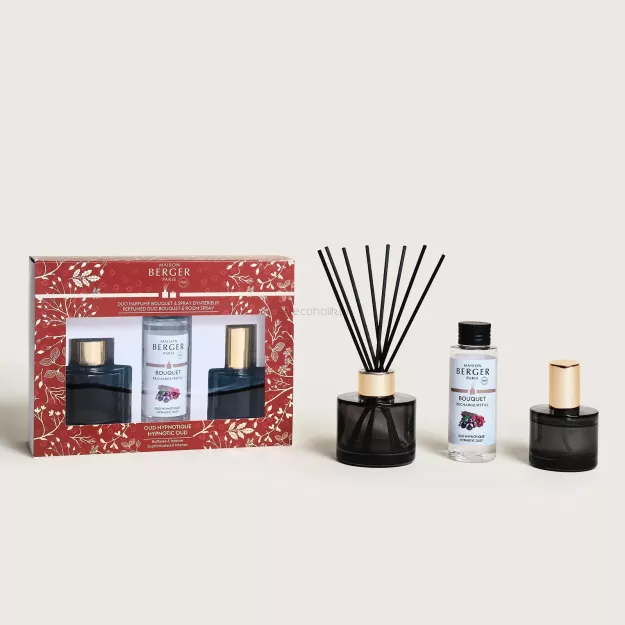 Maison Berger Paris Hypnotic Oud Celebration - świąteczny zestaw mini dyfuzor + perfumy do wnętrz