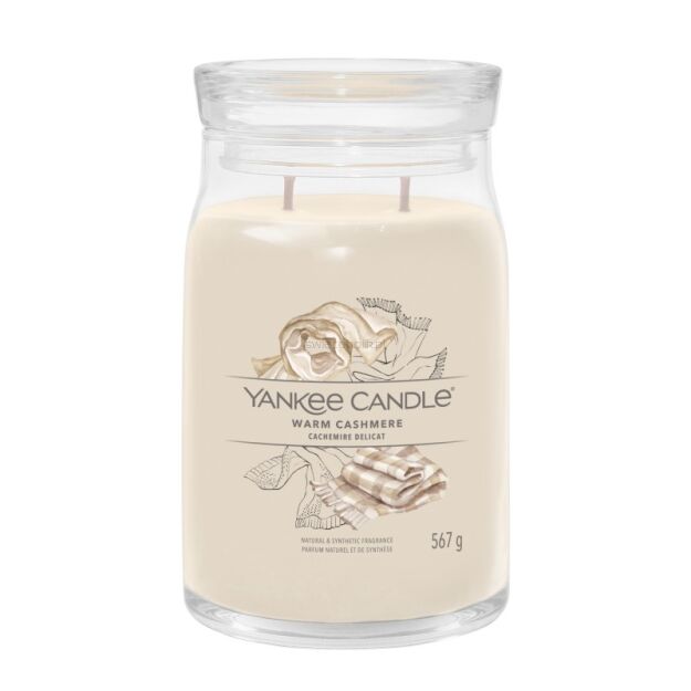 Warm Cashmere - Yankee Candle Signature - duża świeca z dwoma knotami