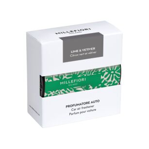Lime & Vetiver - Green - Millefiori - Zapach do samochodu "Textile"  CAR ICON