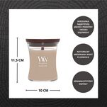 Patchouli Creme - Woodwick - średnia świeca zapachowa z drewnianym knotem - nowość 2025 - 2