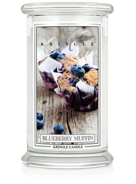 Blueberry Muffin - Kringle Candle - duża świeca z dwoma knotami (624g)