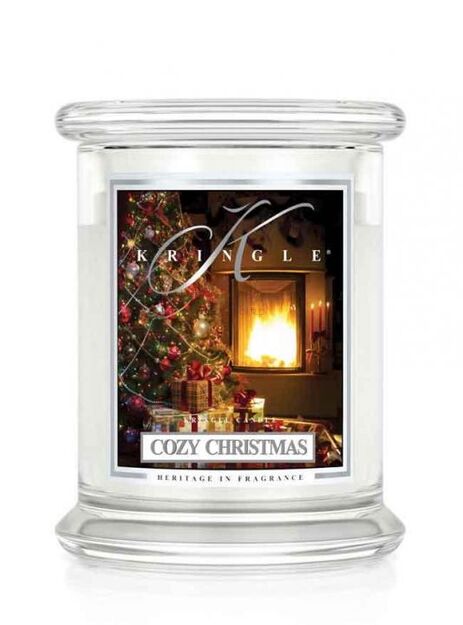 Kringle Candle - Cozy Christmas - średni, klasyczny słoik (454g) z 2 knotami