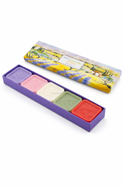 Zestaw prezentowy mydeł prowansalskich z oliwą z Prowansji 5 × 25 g | Esprit Provence