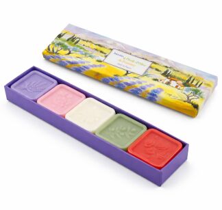Zestaw prezentowy mydeł prowansalskich z oliwą z Prowansji 5 × 25 g | Esprit Provence
