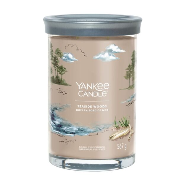 Seaside Woods - Yankee Candle Signature - świeca tumbler z dwoma knotami 