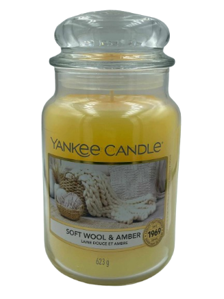 Soft Wool & Amber - Yankee Candle - duża świeca zapachowa
