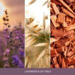 Lavender & Oat Milk - Woodwick - średnia świeca z drewnianym knotem - seria Nature's Wick. - 2