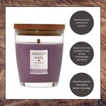 Lavender & Oat Milk - Woodwick - średnia świeca z drewnianym knotem - seria Nature's Wick. - 3