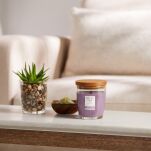 Lavender & Oat Milk - Woodwick - średnia świeca z drewnianym knotem - seria Nature's Wick. - 5