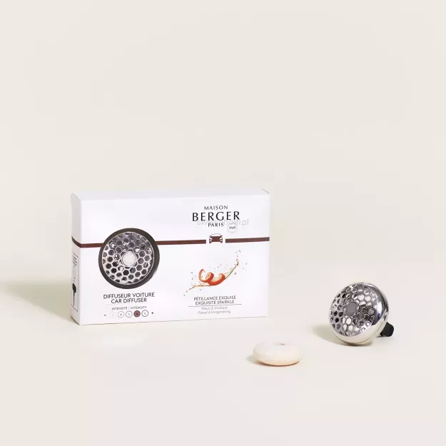 Maison Berger Honey Comb - dyfuzor zapach samochodowy z wkładem Exquisite Sparkle