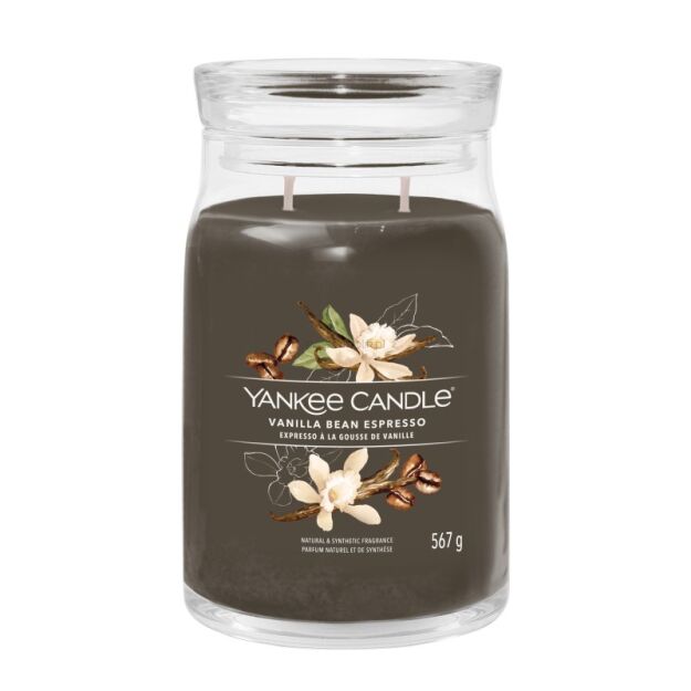 Vanilla Bean Espresso - Yankee Candle Signature - duża świeca z dwoma knotami