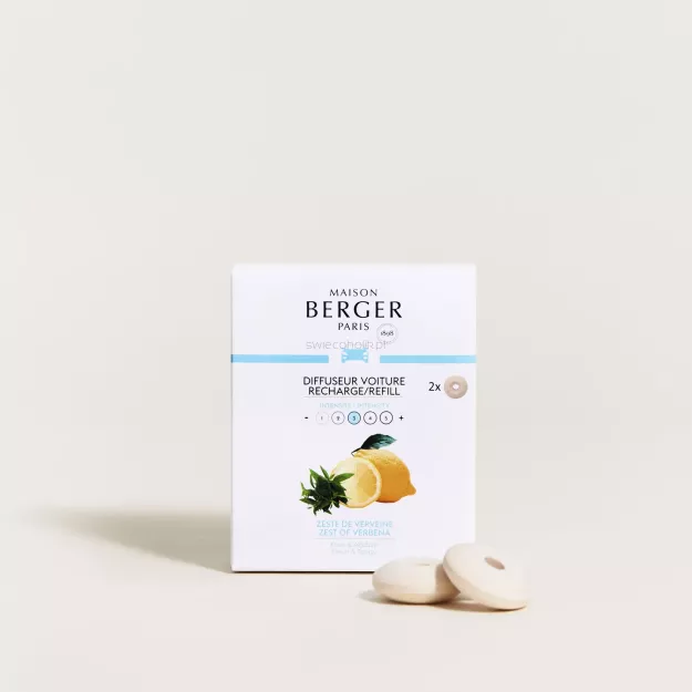Maison Berger Zest of Verbena - wkład zapachowy do dyfuzora samochodowego 2 szt.