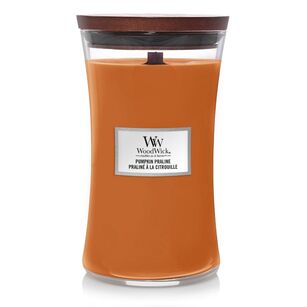Pumpkin Praline - Woodwick - duża świeca z drewnianym knotem - nowość 2022