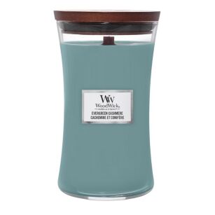 Evergreen Cashmere - Woodwick - duża świeca z drewnianym knotem 