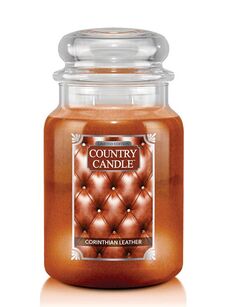 Corinthian Leather Country Candle - duża świeca - 2 knoty