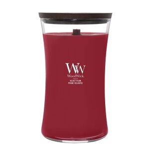 WoodWick Velvet Plum - duża świeca 610 g