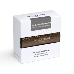 Millefiori Milano Sandalo Bergamotto Metal Brown- zapach samochodowy z bazą