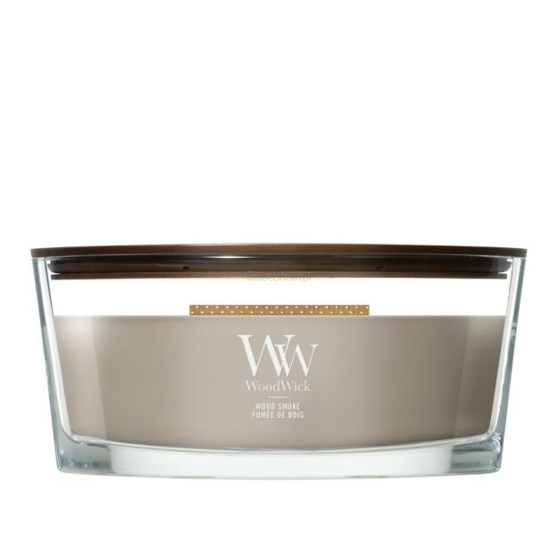 WoodWick Wood Smoke - świeca zapachowa elipsa 453 g