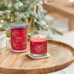 Sparkling Cinnamon - Yankee Candle Signature - średnia świeca z dwoma knotami - 4