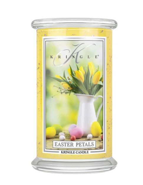 Duża świeca zapachowa Easter Petals – Kringle Candle | 624 g | 2 knoty | Wielkanoc