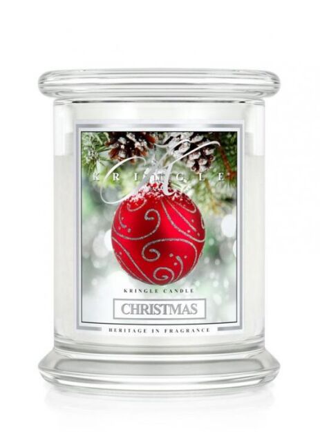 Kringle Candle - Christmas - średna, klasyczna świeca zapachowa  (411g) z 2 knotami