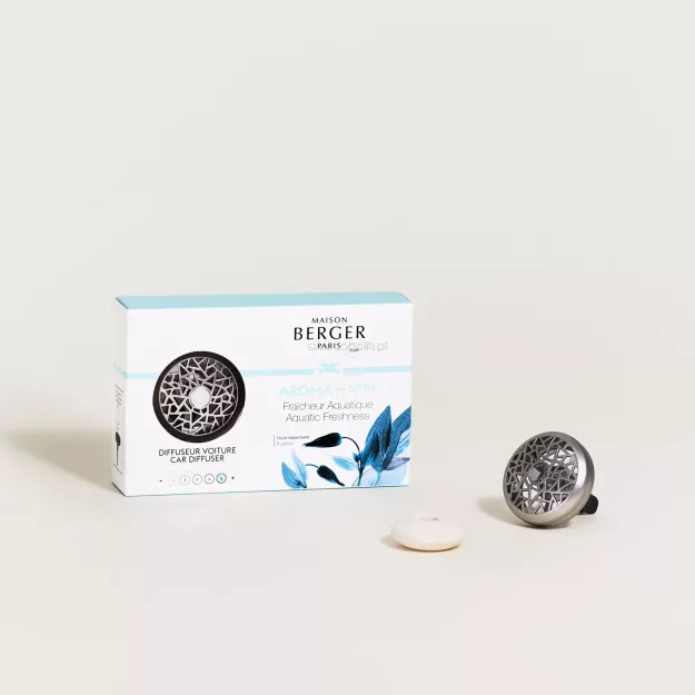 Maison Berger Aroma Happy - dyfuzor zapach samochodowy z wkładem Aquatic Freshness