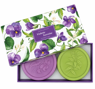 Zestaw prezentowy mydeł Fiołek i Werbena (Violette et Verveine) - Esprit Provence 2 x 100 g