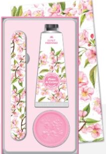 Zestaw prezentowy Róża Majowa (Rose de Mai) - krem do rąk 30 ml + mydło 25 g + pilnik | Esprit Provence