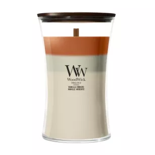 WoodWick Vanilla Embers - duża świeca zapachowa Trilogy 610g