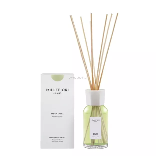 Millefiori Fresia e Pera 250 ml – dyfuzor zapachowy z patyczkami