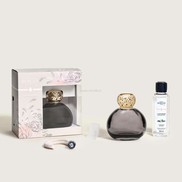 Zestaw prezentowy - Maison Berger - lampa katalityczna Ophelia Black + esencja Light Floral 250 ml